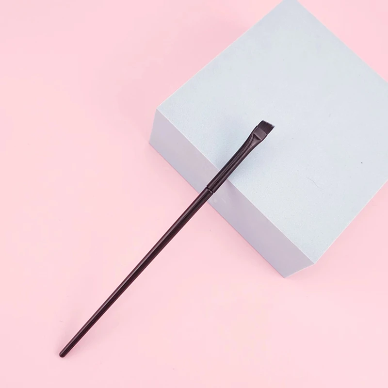 Enhanced Dual Eyebrow & Eyeliner Contour Brush Set - Portable Angled Makeup Tool