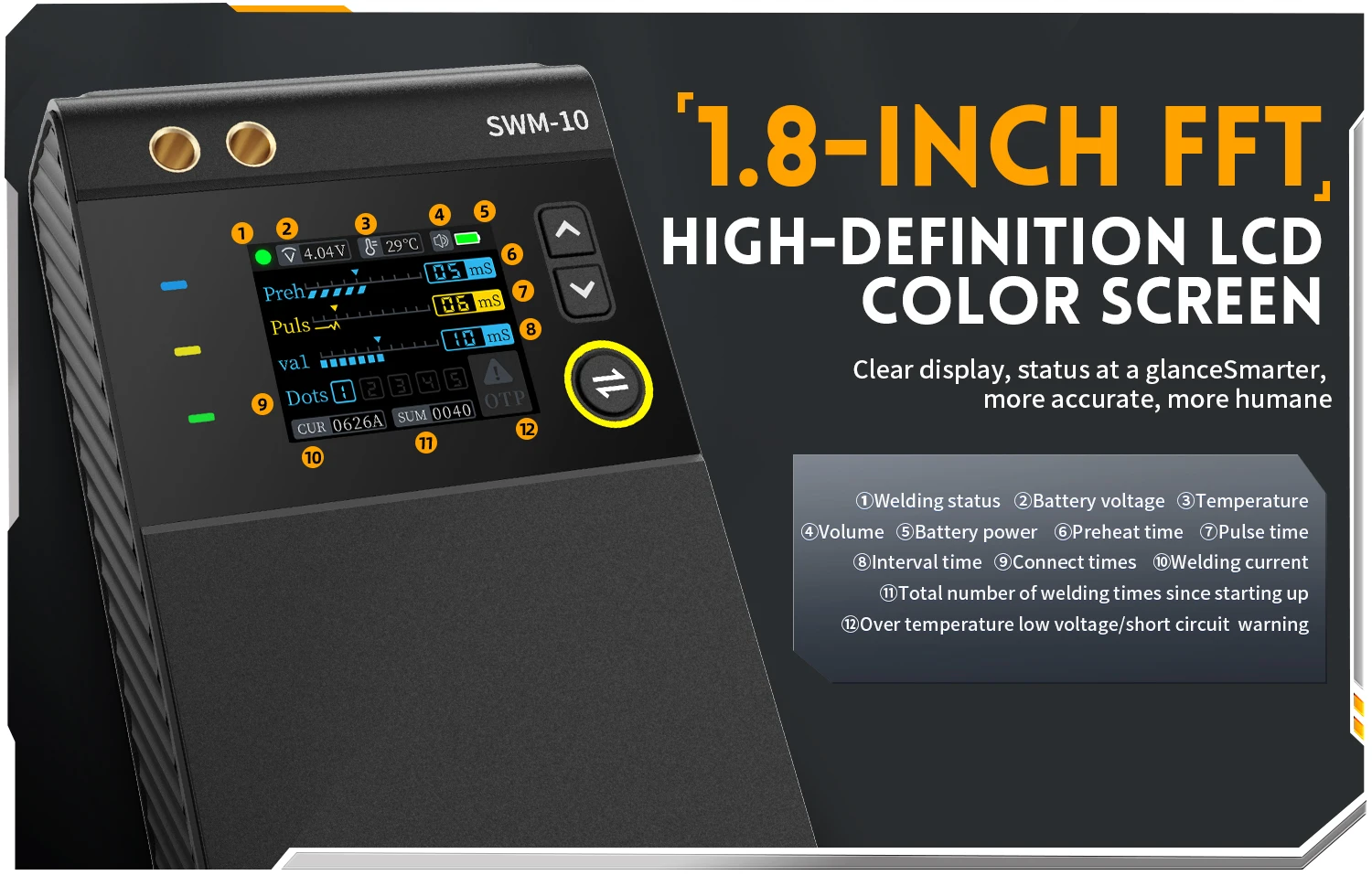 SWM-10 portable tool, supports 0.25mm nickel sheet connection