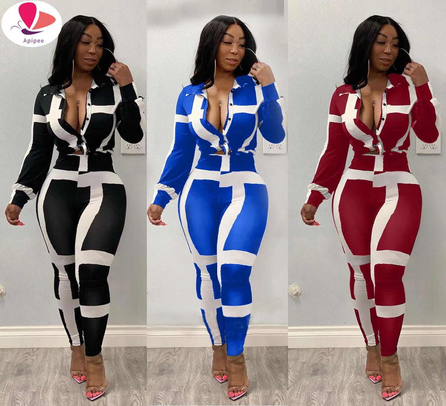 

New Fashion Jumpsuit For Women 2023 Dot Black White Rompers Button Up Self Belted Pockets Womens Jumpsuit Casual Loose Romper