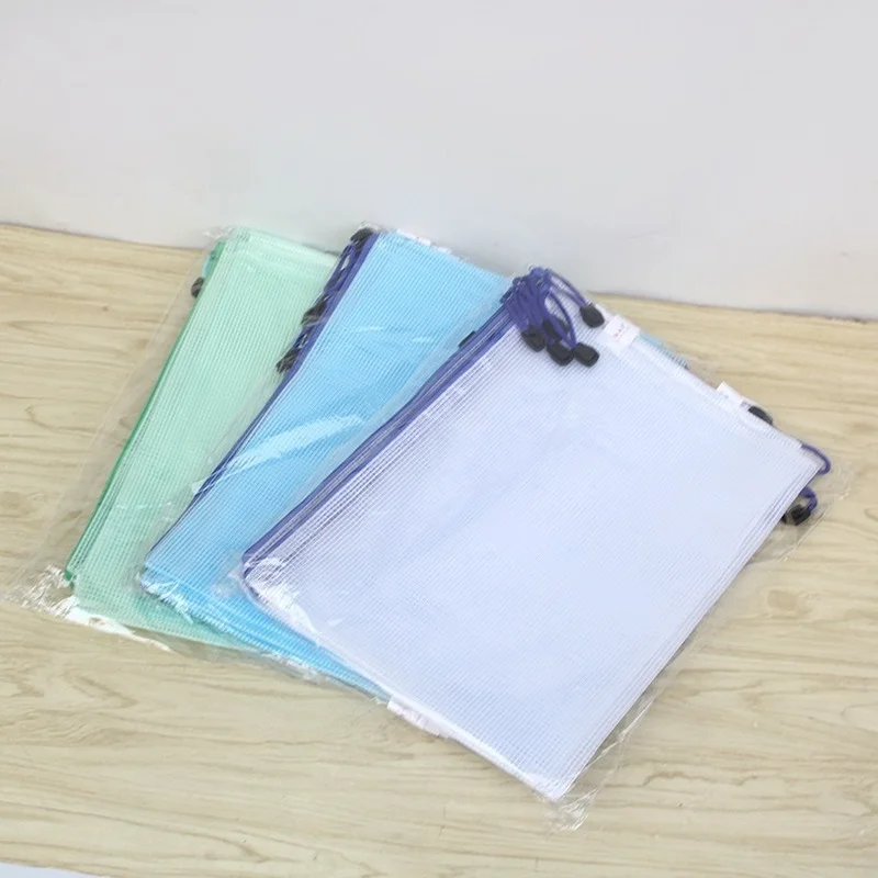 

5Pcs/Lot Zipper Pouch Document Bag File Folder School Office Supplies Pencil Case Storage Bag