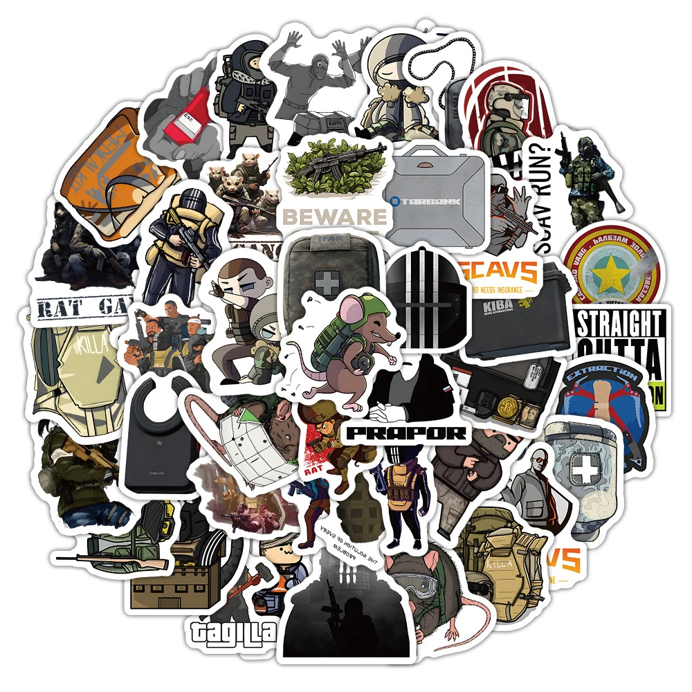 10/30/50/100PCS Game Escape From Tarkov Stickers Cartoon Decals Skateboard Laptop Motorcycle Phone Waterproof Sticker Kids Toys cartoon stickers stationery stickers