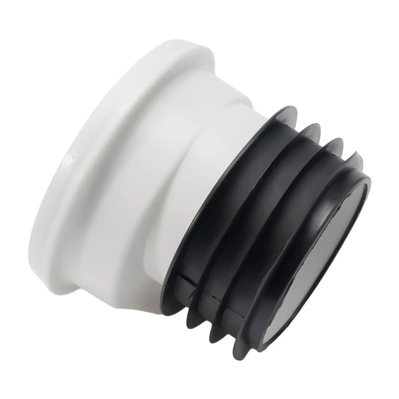 Raccordo Eccentrico per WC, Raccordo per Tubo di Scarico, Tubo di Collegamento Rigido per WC, Scarico dell'Ugello del Tubo del WC, per WC, PVC e Gomma, Bianco, 100mm