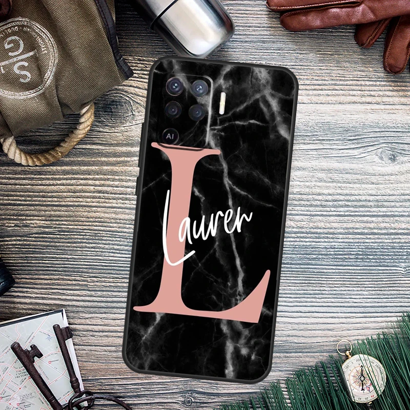 Personalized Custom Marble Initial Name Phone Case