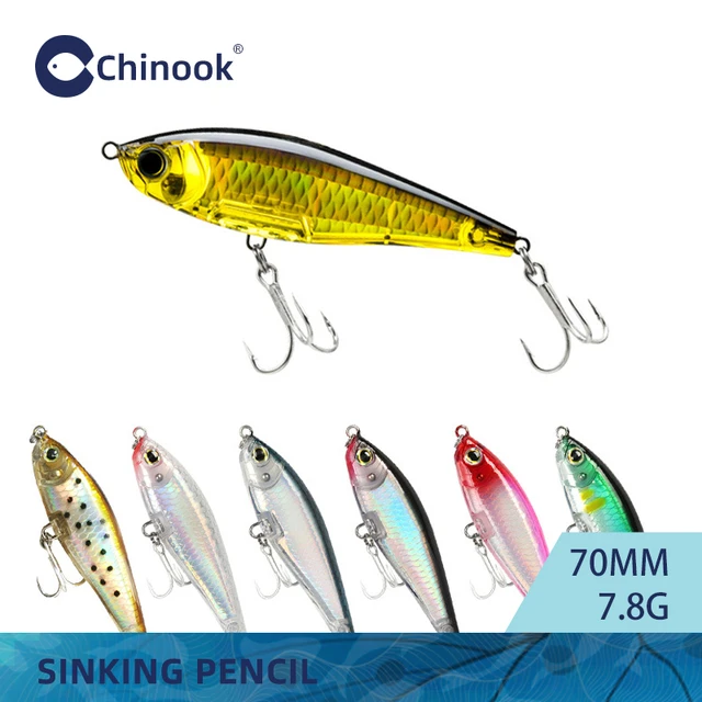 Chinook Sinking Pencil bait Fishing Lure 70mm7.8g Floating Lures for  fishing swimbait Rap pike bass lurebait