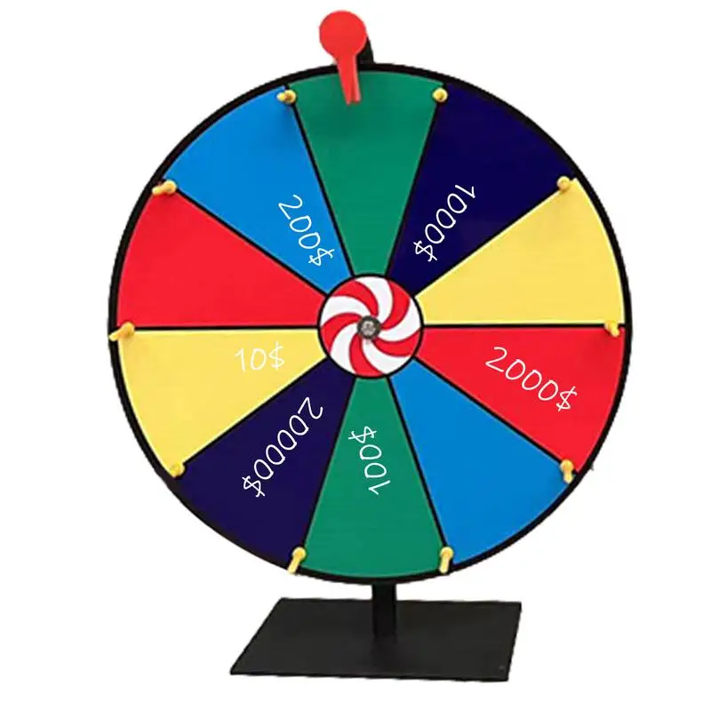 

Spinning Prize Wheel Tabletop Roulette Spinner Wheel Lottery Activity Turntable Draw Spinning Win Fortune Spin Carnival Game