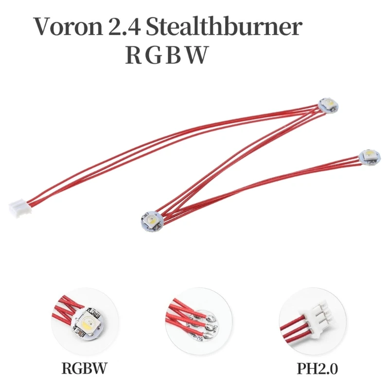 스텔스버너 LED 보론 2.4 3D 프린터 DIY 키트, PTFE 와이어링 하네스 3 RGBW 미니 단추 PCB LED