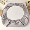 Waterproof Throw Mattress Cover Cotton Soybean Fiber Bed Fitted Sheet Mattress Protector Single/Double/Queen/King 150/160/200 5