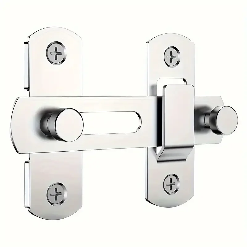 Serrure de porte de grange marketen acier inoxydable, loquets de porte, Cisco à fenêtre, noir argenté, 256, 1 pièce