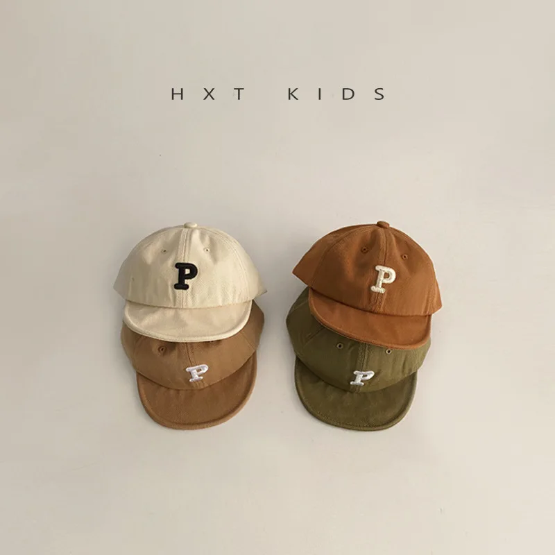

Korean Baby Visors Soft Brim Letter Embroidery Visors Unisex Boys Girls Hats Children Caps Outdoor Sun Hats Kids Accessories