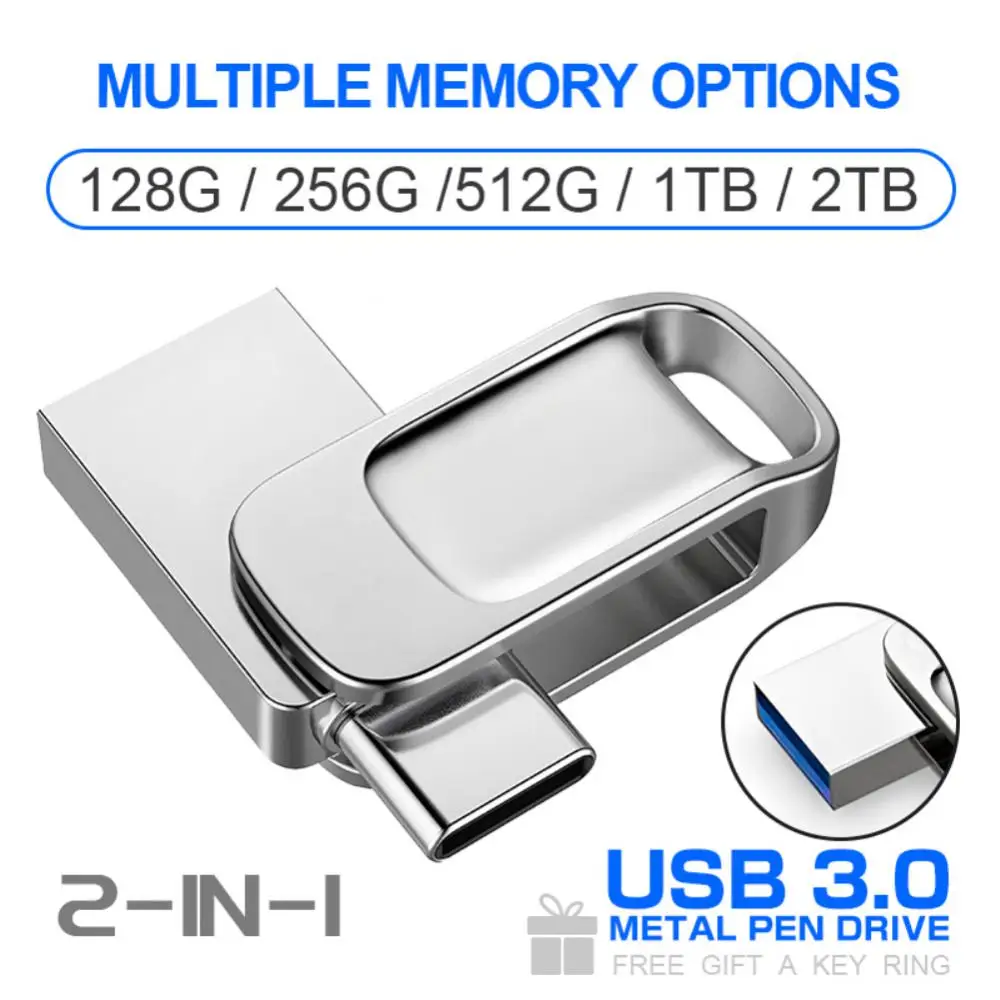 2Tb Usb 3.0 Pen Drive 256Gb 128Gb Trasferimento Ad Alta Velocità Metallo Ssd Pendrive Cle Portatile U Disk Flash Drive Memoria Mini Usb Stick