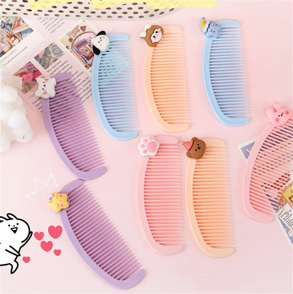 Portable Cartoon Mini Crescent Comb Children's Small Comb Student Carrying Plastic Hairdressing Anti-static Small Gift hair brush comb,baby hair comb