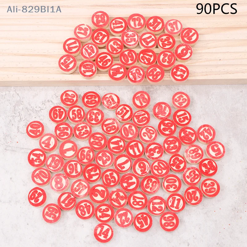 Deluxe Wooden Replacement Plates For Exciting Bingo Lotto Numbers Game 90pcs bingo game set