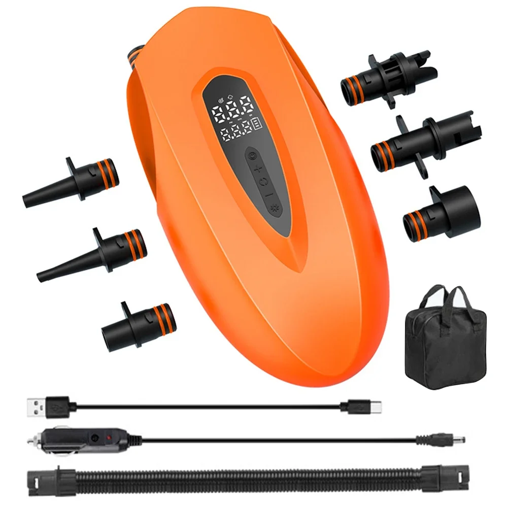 Portable Inflation Pump Quick Charging Wireless Air Pump with Flashlight Electric Air Pump for Rubber Boats Inflatable Boats