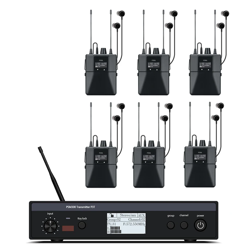 Wireless In-Ear Monitors Wireless 566-590MHz Monitoring System Stage Personal In-Ear Stereo Monitoring System wireless in ear monitor