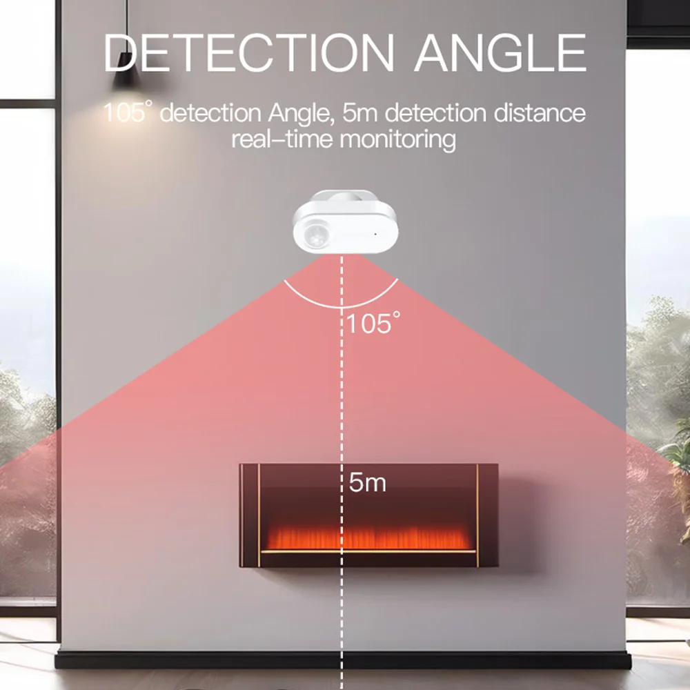 Tuya Smart Zigbee PIR Motion Sensor home Security Burglar Alarm Detector PIR Sensor Smart Life support Alexa Google Assistant motion sensor pir motion sensor