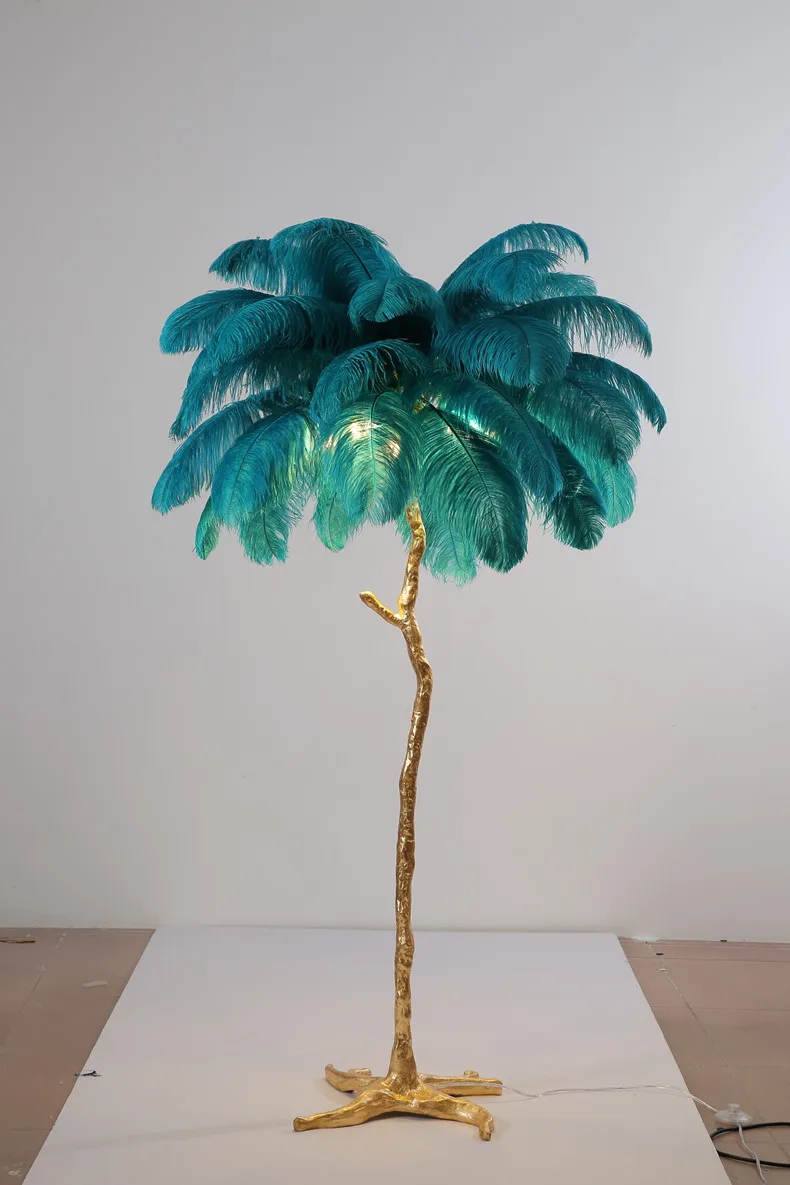 Ostrich Feather Floor Lamp