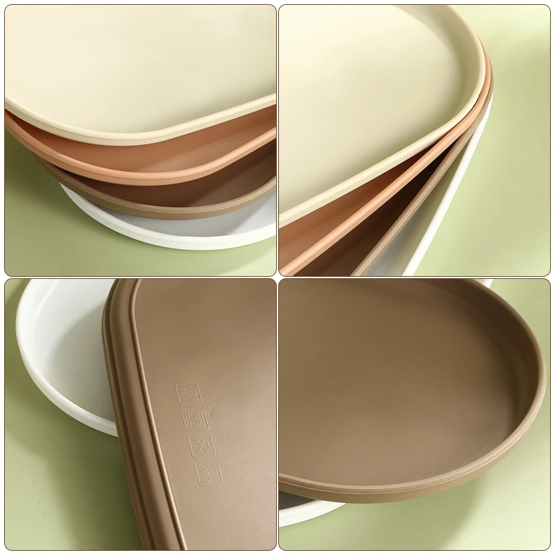 Nordic Multi-Function Tray Candy Color Storage Tray Dining Storage Tableware Plate Fruit Dessert Plate Kitchen Accessories 5
