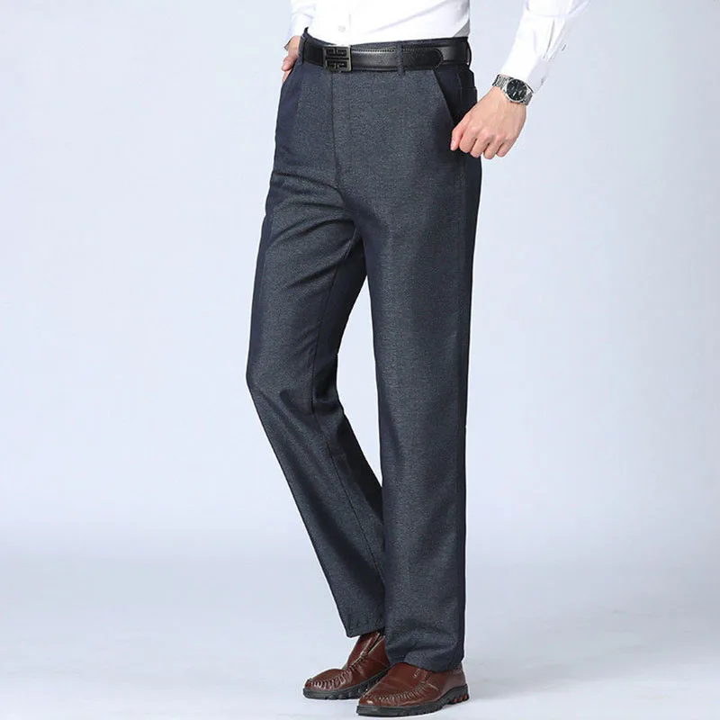 Spring Autumn New Men Suit Pants Business Office Streetwear Fashion Male Solid Pocket Loose Casual Straight Full Trousers 29-40 5