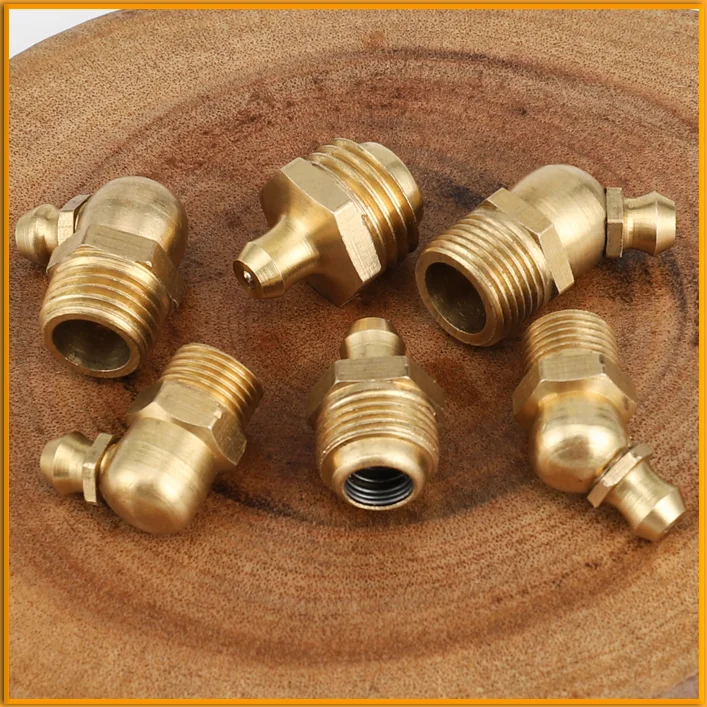 

10PCS/20pcs/4pcs/2pcs M6 M8 M10 M12 Male Thread Brass Straight Elbow Type Hydraulic Oil Zerk Grease Nipple Tube Pipe Fitting