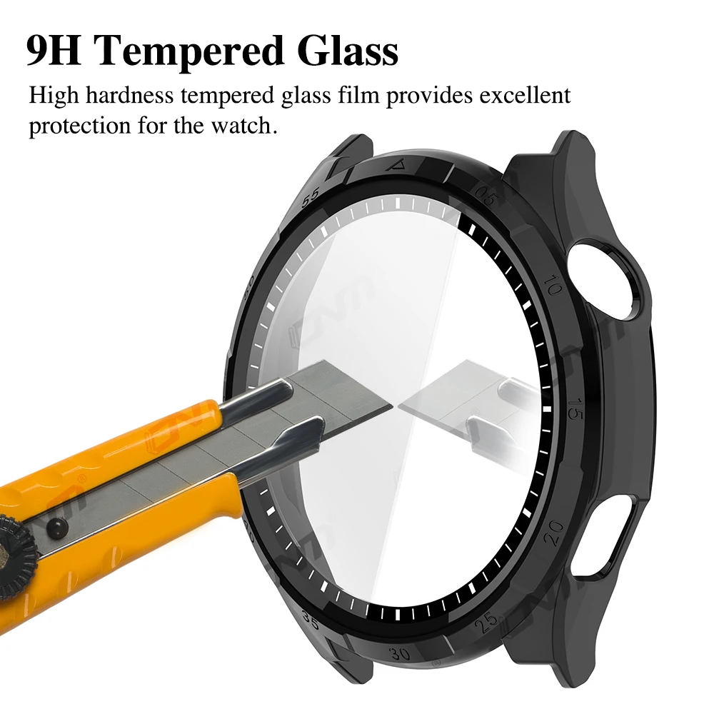 Durable Tempered Glass Screen Protector & Hard PC Bumper Cover