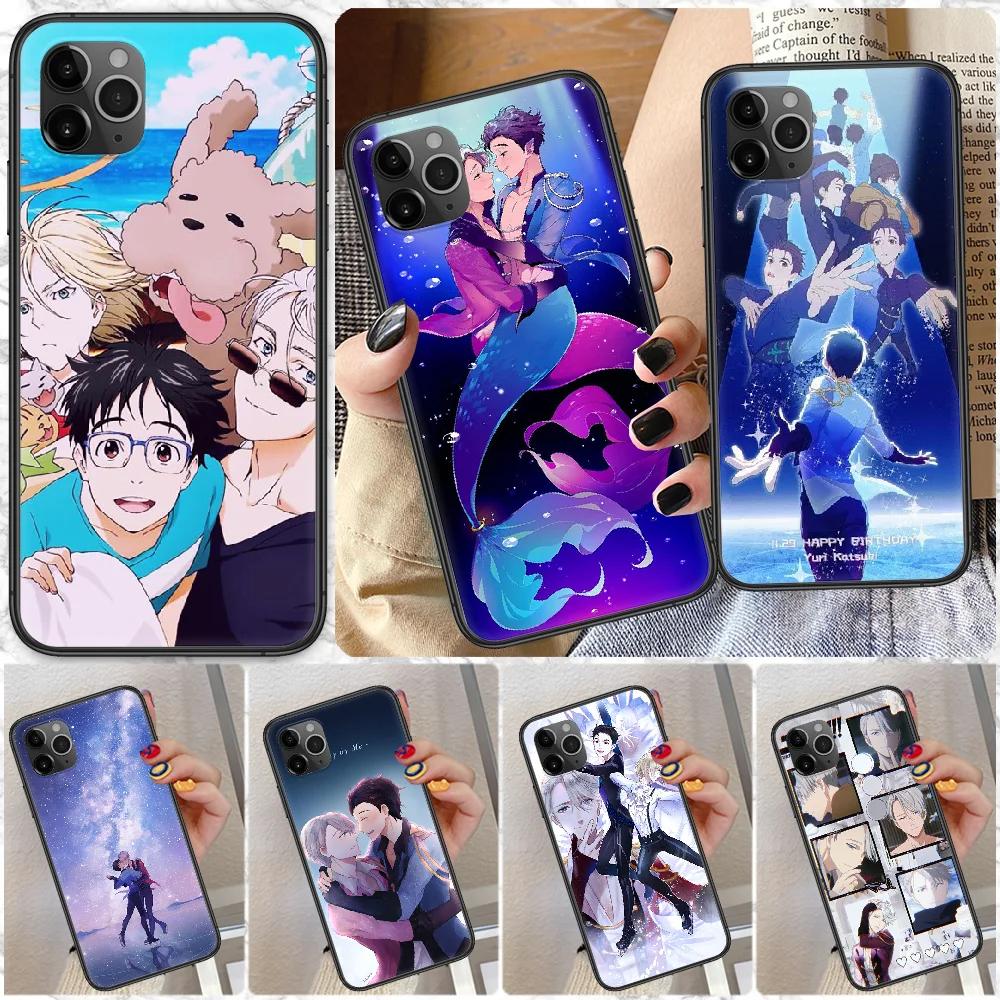 Yuri on Ice аниме чехол для телефона iphone SE 2020 6 6S 7 8 11 12 13 Mini Plus X XS XR Pro Max черный роскошный