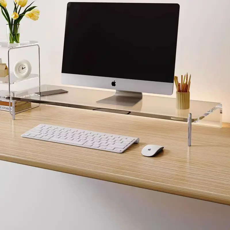 Small Perspex Computer Riser Acrylic Monitor Stand Computer Riser Yestbuy Riser, Clear Computer ...