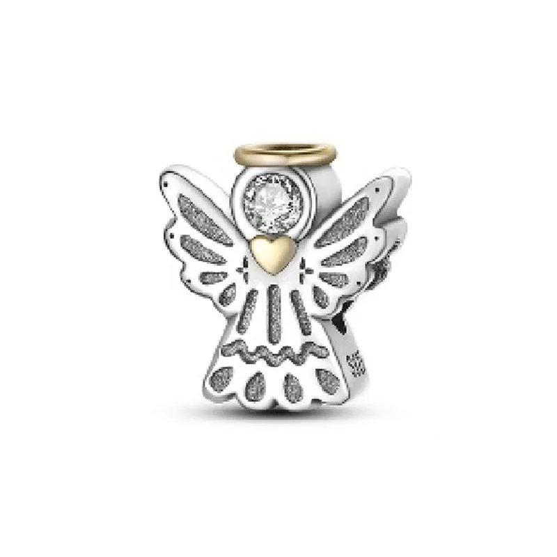 2024 New 925 Silver Jesus Cross The Holy Bible Pendant Charms Beads Fit DIY Original 3mm-5mm Bracelet By Women Gift 6