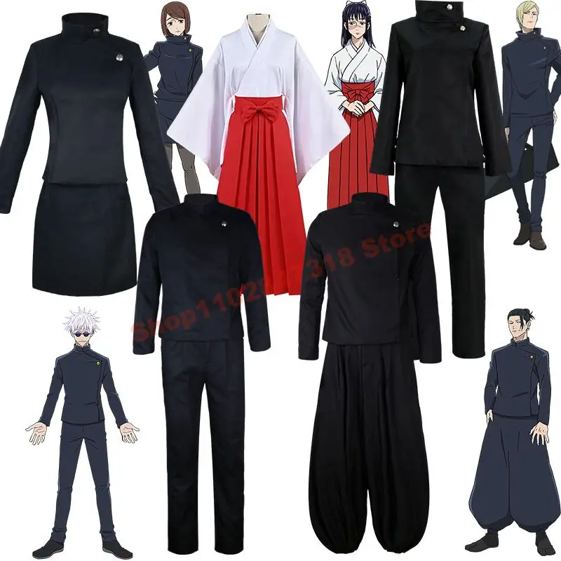 

2023 Jujutsu Kaisen Satoru Gojo Cosplay Geto Suguru School Uniform Nanami Kento Costume Ieiri Shoko Utahime Iori Yu Haibara