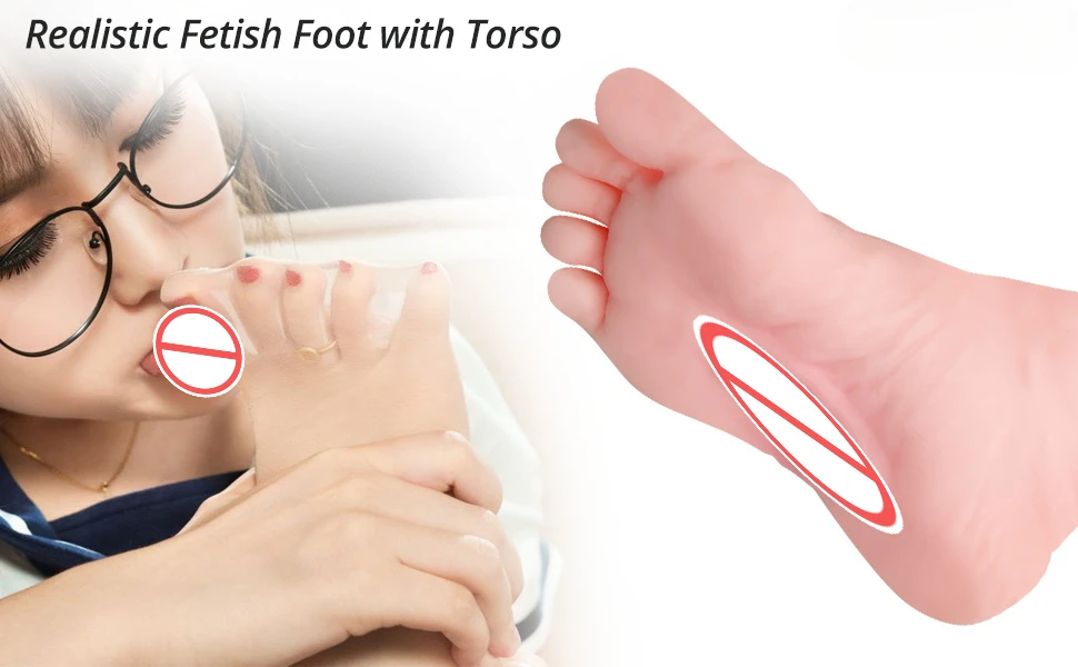 

WONANII Male Masturbators Realistic Fetish Foot with Torso and Vaginal, Female Mannequin Foot Male Masturbation Stroker for Man