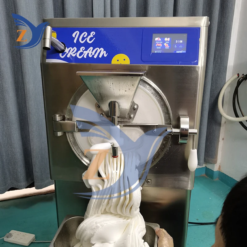 Hard Ice Cream Maker Machine ZY-28-2 Commercial Production Equipment Milk Tea Shop Automatic 48L/H Stall Buffet Restaurant 6