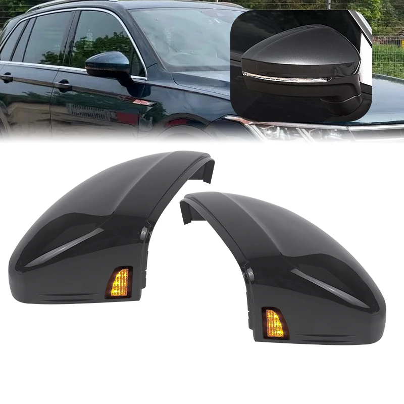 폭스바겐 티구안 MK2 2017 2018 2019 2020 2021 2022 2023 사이드 미러 커버 (홀이 있는 사이드 미러 캡, 차선 변경등 포함)