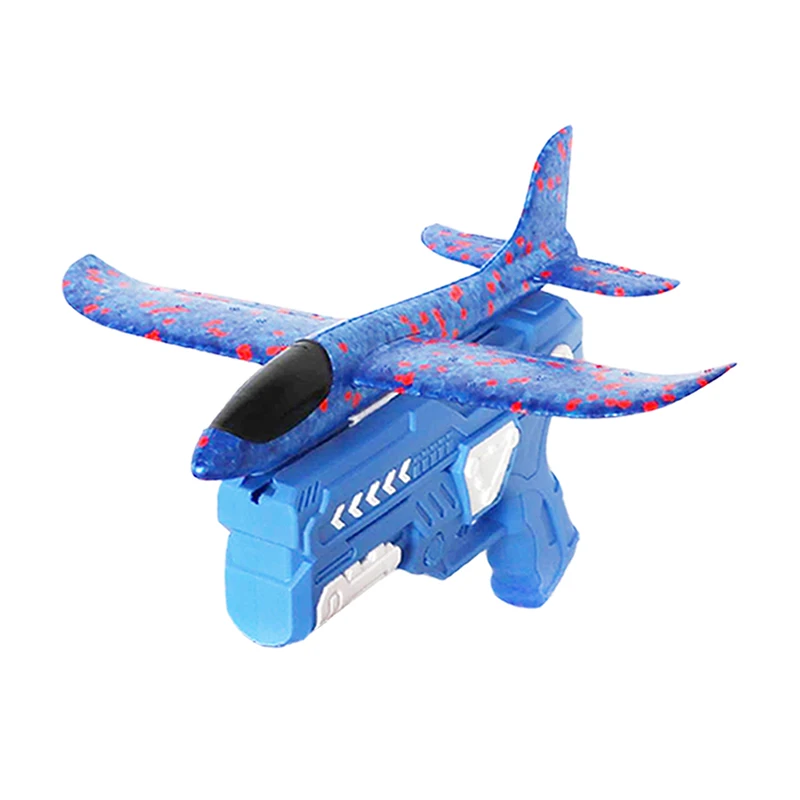 Children's Foam Ejection Aircraft Toys Parent-Child Interaction Foam Aircraft Park Fire Outdoor Sports Hand Toss Flying Toy Boys 6