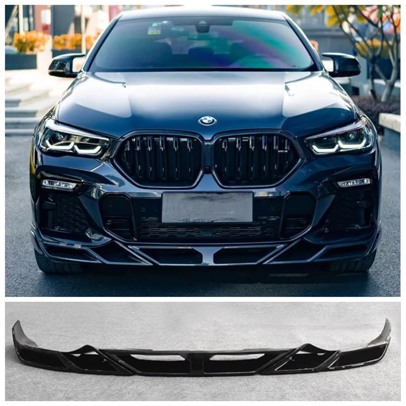 

LD Style For Bmw G07 X7 2019 2020 2021 2022 High Quality ABS Bright Black Bumper Front Lip Spoiler Diffuser Protector Cover