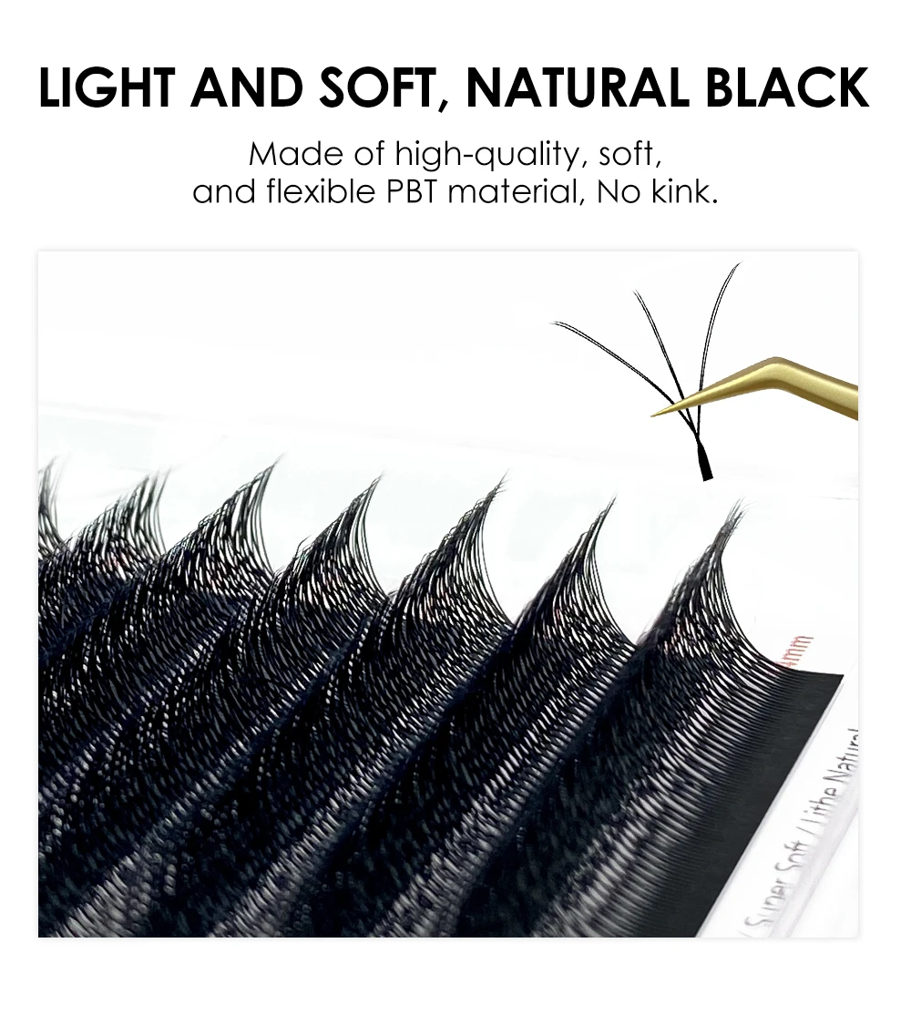 NATUHANA Doppel-W-Form Vorgefertigte Volumen-Wimpern 3D 4D 5D Wimpernverlängerungen Natürliche Weiche Künstliche Wimpern Einfach zu Greifen Make-up-Tools – Detail 14
