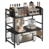 Kitchen Elevated Design Seasoning Rack Microwave Storage RackBilayer Oven Modern Minimalism Kitchen Accessories Organizer 1