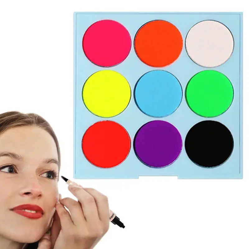Women Eyeshadow Palette Glow In The Dark Eyeshadow Plate With Uv Colors