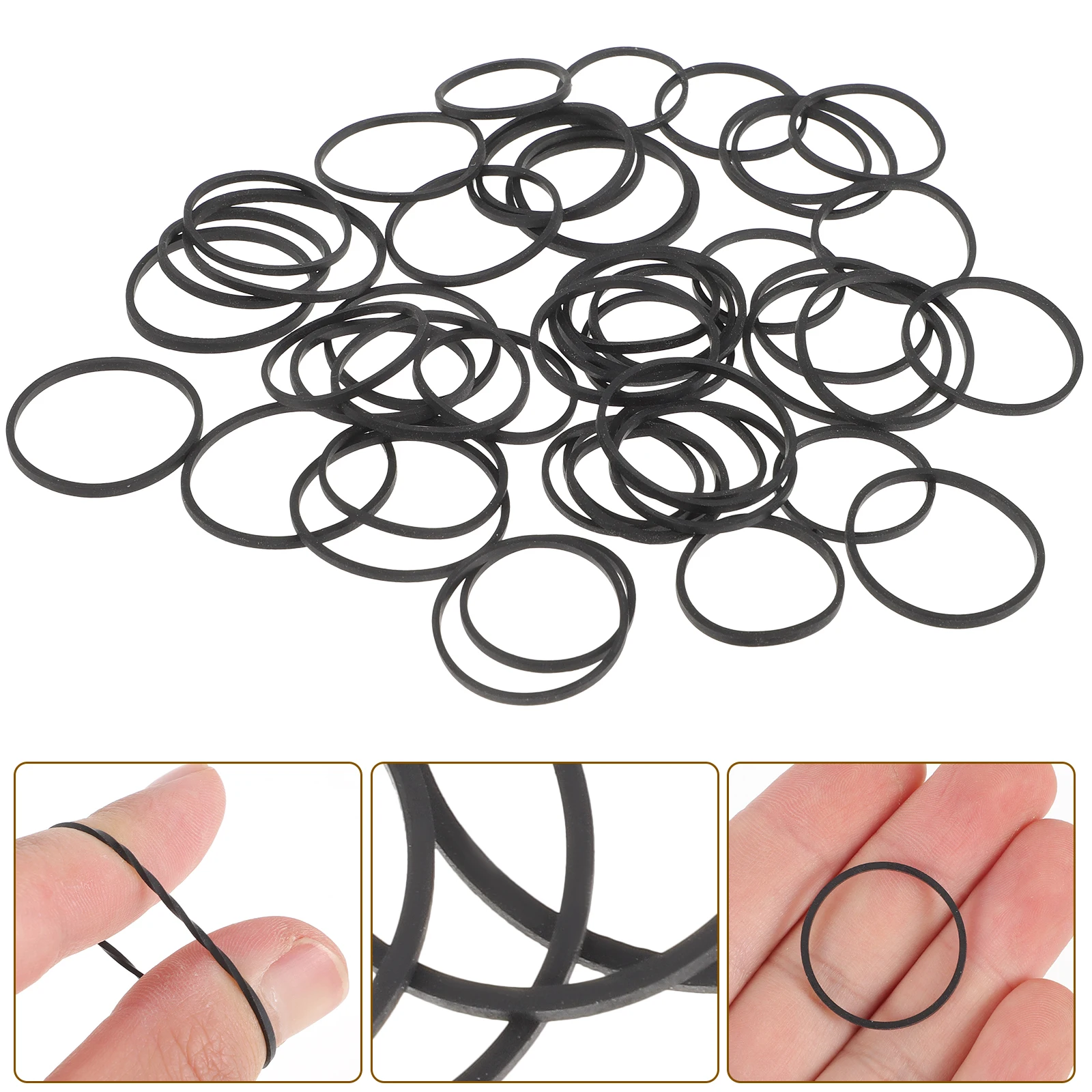 50 개 카세트 레코더 벨트 2 3mm 고무 사각형 드라이브 벨트 테이프 플레이어 유지 보수 DJ 장비 액세서리