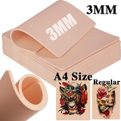 Thick Silicone Tattoo Practice Skin for Permanent Makeup Training - A4 Size (Regular 3MM - 1PC)