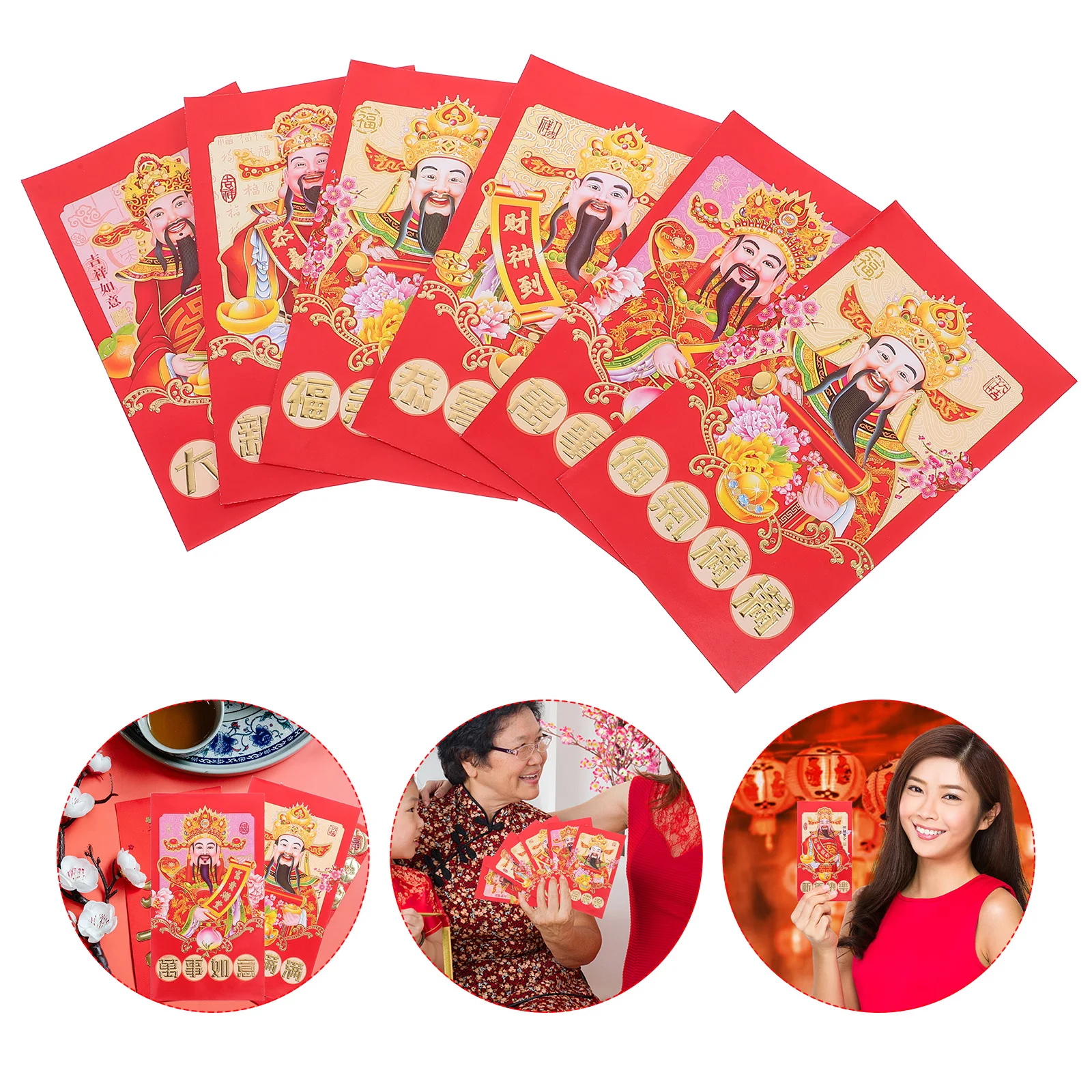Cartoon Lai Feng Snake Zodiac Red Envelopes Chinese Paper Envelopes Printing Products Lucky Money Bag 30 Pcs