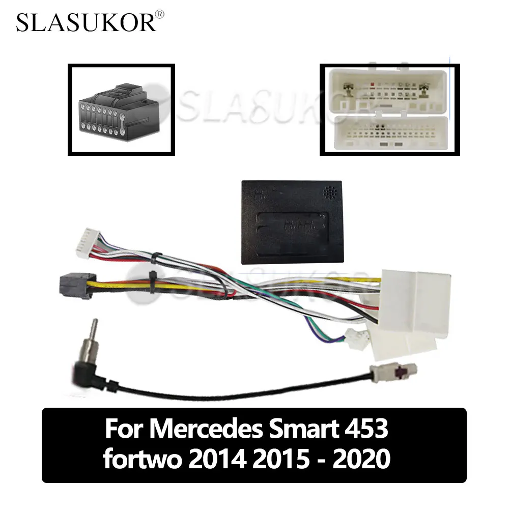 

Адаптер Fascia ДЛЯ Mercedes Smart 453 fortwo 2014 2015 - 2020 Canbus кабель Android Стандартный комплект панели