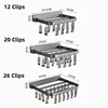 BEISHI Wall Mounted Foldable Aluminum Sock Drying Rack Windproof Clips Clothespin Towel Bra Laundry Hanger Bathroom Accessories 6