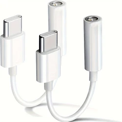 Universal Type C to 3.5mm Audio Adapter Cable - High - Quality Aux Jack Converter (WHITE)