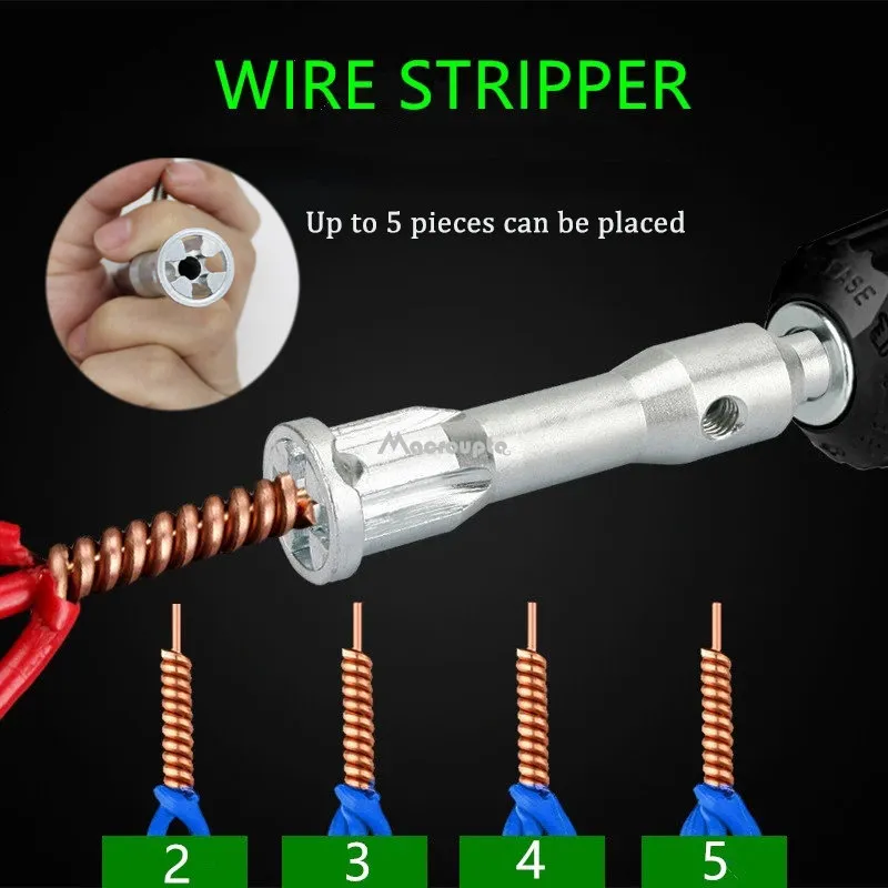 2 In 1 Electrical Twist Wire Tool Stripper Metal Cable Twisting Tool Quick  Connector Wire Twisting Pliers - Drill Bit - AliExpress