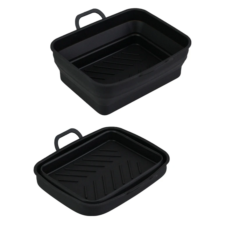 Fodere Per Friggitrice Ad Aria In Silicone Riutilizzabili Da 2 Pezzi Per Ninja Dz201/Dz401 Foodi Friggitrice Ad Aria Accessori Per Forno Ciotola Per F