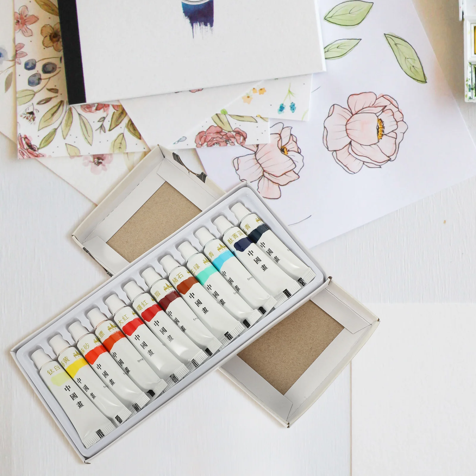 

Painting Brush Chinese Painting Pigments Ink Landscape Painting Watercolor Paint Set Beginners Color Brushes