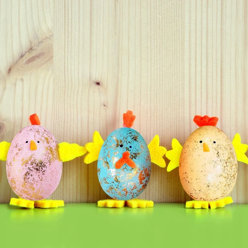 60 Pcs 6 Colors Foam Easter Eggs Pastel Easter Eggs Decorations Gold Easter Eggs Decorative Gold Speckled Eggs 4 X 6Cm 4
