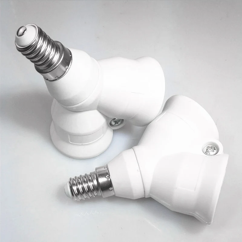 2 In 1 Adjustable E14 Socket Base Bulb Extender E14 To 2E14 Light Lamp Bulb Adapter Lamp Holder Converter For LED Bulb Light
