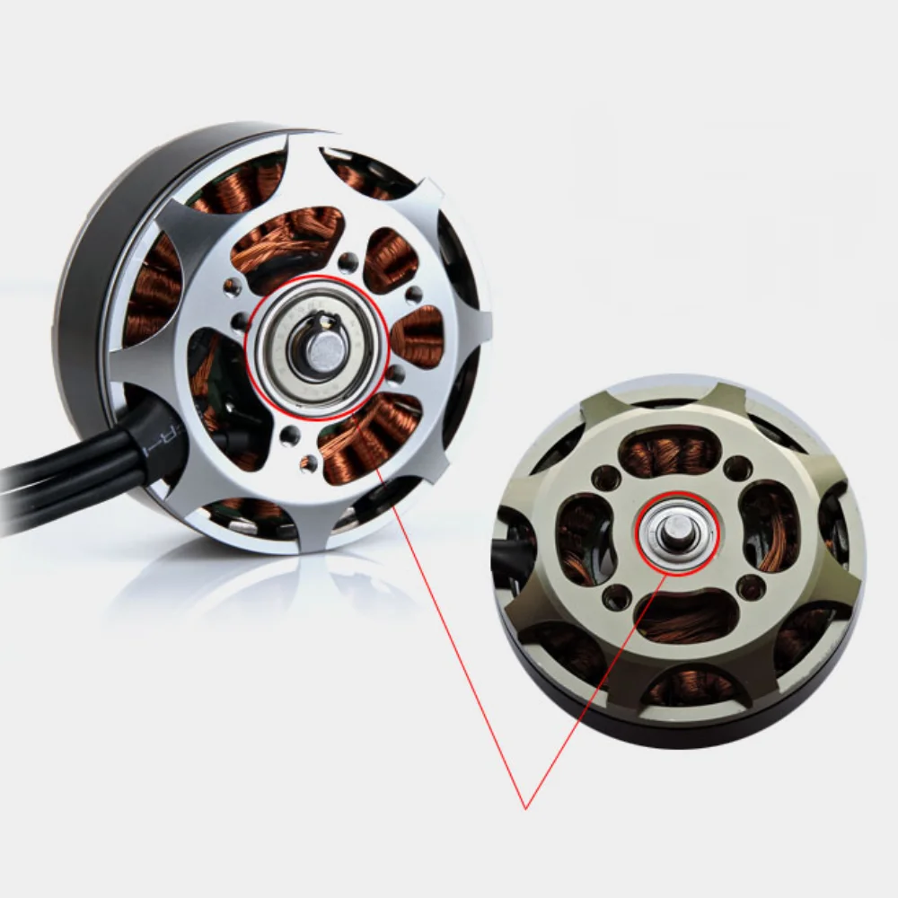Moteur brushless MN5208 KV340 T-MOTOR pour drone multiroror professionnel, détail du stator et des aimants