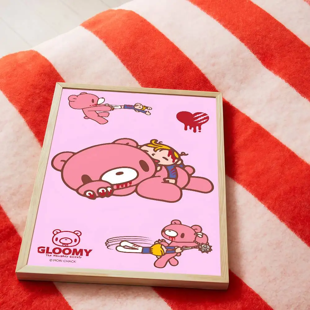 C-Cartoon G-Gloomy Bear Vintage-Poster, klebrige Whitepaper-Drucke, Poster, Kunstwerk, Poster, Wandaufkleber – Detail 9