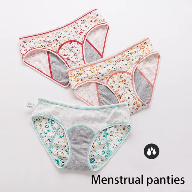 2 Pcs Menstrual Panties Women s Cotton Briefs: A Perfect Blend of Comfort and Functionality!